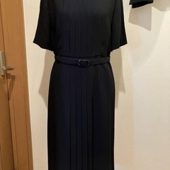 東京ソワール　ブラックワンピーススーツ（ジャケット付き）の画像