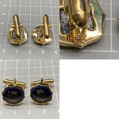 ロイヤルコペンハーゲン カフス カフリンクス　ROYAL COPENHAGEN　メンズアクセサリー　ネイビー船　美品の画像