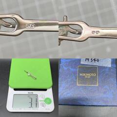 MIKIMOTO　ミキモト　真珠 シルバー ネクタイピン 大粒パール アコヤ真珠　M刻印S刻印あり　未使用保管品・一部緑青あり　メンズレディースの画像