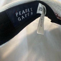 PEARLY GATES バイザー ホワイト レディースの画像