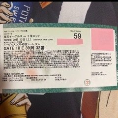 ☆2025.09.13(土)楽天イーグルスvs千葉ロッテ・大人1枚の画像
