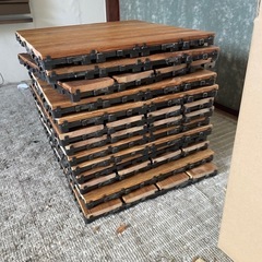 ウッドパネル　ウッドデッキ　約65枚 30×30cmの画像