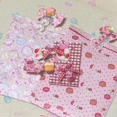 デザインペーパー➕バラメモ➕人物ステッカー➕ハンドメイド リボンクリップの画像