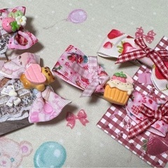 デザインペーパー➕バラメモ➕人物ステッカー➕ハンドメイド リボンクリップの画像