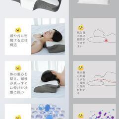 新品未使用枕 低反発 首が痛くならない まくら 横向き寝 仰向け寝 うつ伏せ ストレートネック 通気性 pillow 安眠枕 快眠枕 寝心地アップ 快眠 肩こり解消 抗菌防臭 洗える枕カバー プレゼント

の画像
