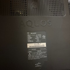 電源つかず AQUOS 液晶テレビ 40型の画像