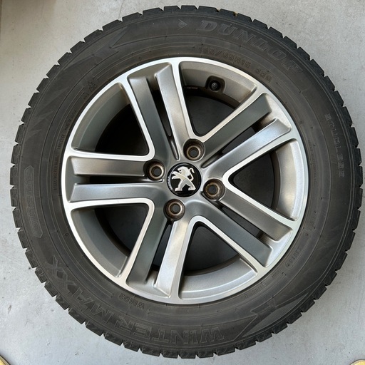 プジョー純正15インチアルミホイール　185/65/R15スタッドレス 4本セット