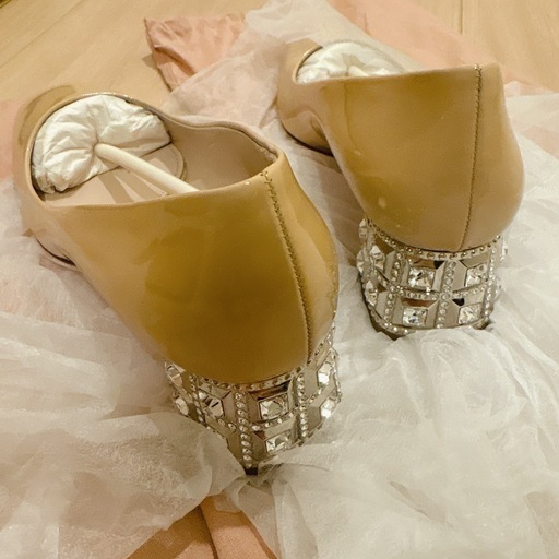 パンプス ❤ミュウミュウmiumiu❤ ヒョウ柄 MIU MIU - ミュウミュウ MIUMIU スパンコール カモフラ柄