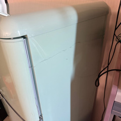 アイリスプラザ 114Lレトロ冷凍冷蔵庫 PRR-122D-LGライトグリーン色の画像