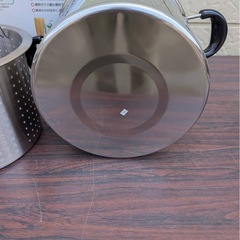 パスタパン ステンレス 22センチ DOSHISHA ドリームセレクト パスタ鍋 穴あき鍋 蒸し器 の画像