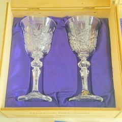 【良品/箱付】Bohemia ボヘミア クリスタル LEAD CRYSTAL GLASS 4箱セット ペアグラス×4（計8客）ワイングラス/ゴブレット カットグラス まとめの画像