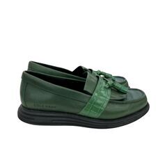 186000 現状品 COLE HAAN コールハーン Cole Haan COLEHAAN EMMI・タッセル・クロコ型押し W27605  23 グリーン レディース [250212HM220005]の画像