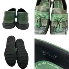 186000 現状品 COLE HAAN コールハーン Cole Haan COLEHAAN EMMI・タッセル・クロコ型押し W27605  23 グリーン レディース [250212HM220005]の画像
