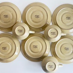 【保管品】Noritake/ノリタケ ストーンウェア カップ＆ソーサー セット（カップ3・ソーサー6）箱入り 贈答品/食器/コーヒーカップ/ティーカップの画像