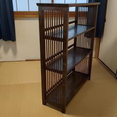 木製本棚　収納棚　3段の画像