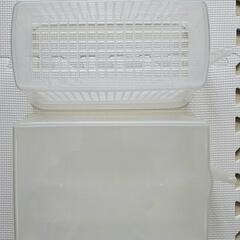 【お譲り先決定】引き手付き　収納バケット　カゴ　2個セットの画像