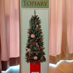 クリスマスツリー　赤　木製の画像