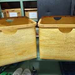 収納箱2個　中古の画像
