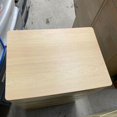 4段収納　No.4011　衣類収納　ホワイト/ウッド　チェスト　※日焼けあり　【リサイクルショップどりーむ天保山】の画像
