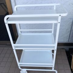 JM20174K)  IKEA  スチールワゴン/キャビネット＜幅：約33cm 高さ：約93cm 奥行：約957cm＞中古品【取りに来られる方限定】　 の画像
