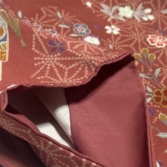 お着物、バーントオレンジ系、秋冬服の画像