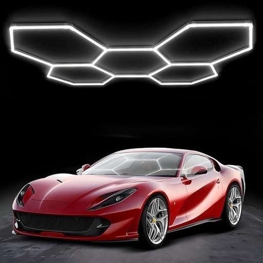 LEDガレージライト 六角形 ハニカムライト 192W 24960lm 6500K