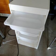 IKEA TROFAST 6段 縦型 子供部屋 収納 フレーム 収納ボックス 6個セット 天然木 トロファスト イケアの画像