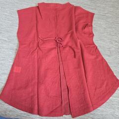 新品 未使用  ノースリーブ シャツ 後ろリボン スリット Mサイズの画像