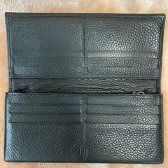 ダンヒルメンズロングウォレット二つ折り長財布紳士二つ折り財布小銭入れ付ブラック黒dunhill小銭入れ有り小銭入れあり小銭入れアリの画像
