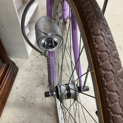 O2508-580 サイクルベースあさひ フェリークJr 26インチ子供用自転車 変速ギア非搭載 前後ブレーキOK タイヤの空気少し抜けています 店頭では空気を入れることはできません 前カゴ・ライト付き 中古の画像