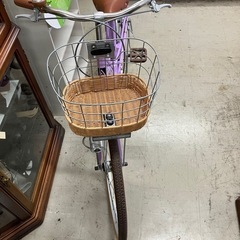 O2508-580 サイクルベースあさひ フェリークJr 26インチ子供用自転車 変速ギア非搭載 前後ブレーキOK タイヤの空気少し抜けています 店頭では空気を入れることはできません 前カゴ・ライト付き 中古の画像