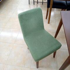 リユースのサカイ太田店★ジモティ割あり★  ダイニングセット 木目×グリーン H70×D70×W75 クリーニング済み OJ10616の画像