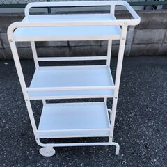 JM20175K) IKEAスチールワゴン/キャビネット＜幅：約33cm 高さ：約93cm 奥行：約57 cm＞中古品【取りに来られる方限定】　 の画像