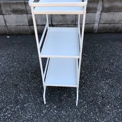 JM20175K) IKEAスチールワゴン/キャビネット＜幅：約33cm 高さ：約93cm 奥行：約57 cm＞中古品【取りに来られる方限定】　 の画像