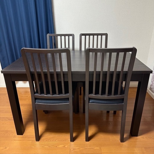IKEA 伸長式ダイニングテーブル イス 4つ セット(総額10万円相当)