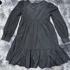ZARA ブラックリボンワンピースの画像