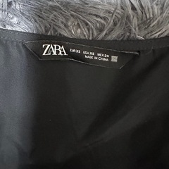 ZARA ブラックリボンワンピースの画像