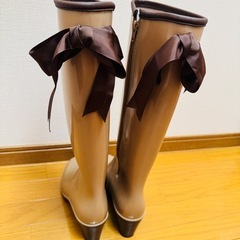 【新品未使用】リボン付き🎀レインシューズの画像