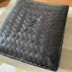 切子グラス5個セット　竹コースター付き　籠入りの画像