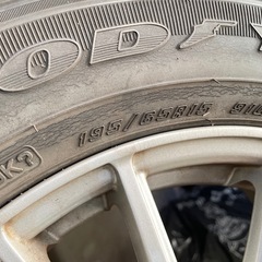195\65r15 91Q 19週14年スタッドレスタイヤとアルミホイール4本セットの画像