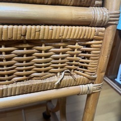 籐家具　バスケット　　の画像