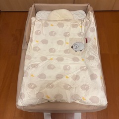 【美品】ファルスカ　ベビーベッド　farska ミニジョイントベッド　コンパクトベッドの画像