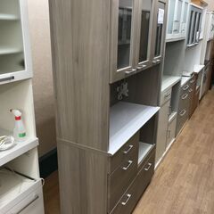 ★リユースのサカイ春日部店★KJ11357  食器棚 ブラウン H180×W101×D43 クリーニング済みの画像