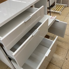 リユースマン倉敷、ニトリ、キッチンカウンター、ホワイト、キッチン収納、棚の画像