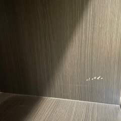 シューズボックス／玄関収納棚／ブラウンウ ッド調／鏡付きの画像