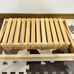 ※お取り引き決定※美品✨ 【折りたたみ式】3段木製ラック🌿収納棚、シェルフの画像