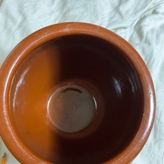 丸かめ  (蓋付)  壺  釜   蓋22✖️底13.6✖️高22cm  茶色   久松釜の画像
