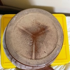 丸かめ  (蓋付)  壺  釜   蓋22✖️底13.6✖️高22cm  茶色   久松釜の画像