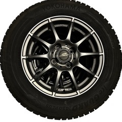 タイヤとホイール スタッドレス　YOKOHAMA iceGUARD iG50 PLUS 165/70R14 中古 SCHNEIDER 4本の画像
