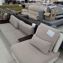 ★リユースのサカイ日立店★HJ7478  2人掛けソファ グレー H52～68×D63～88×W119～163 クリーニング済み の画像
